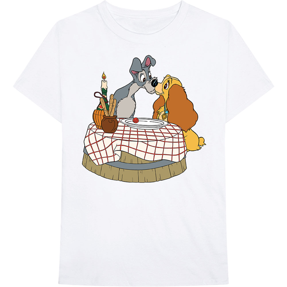 Disney Unisex T-Shirt Lady and the Tramp - Kissing Pose