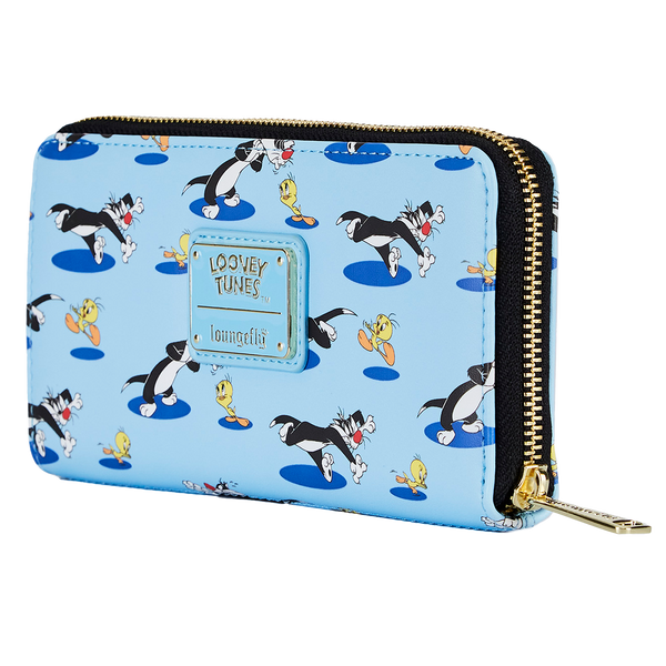 Loungefly Tweety and Sylvester AOP Zip Wallet - Looney Tunes