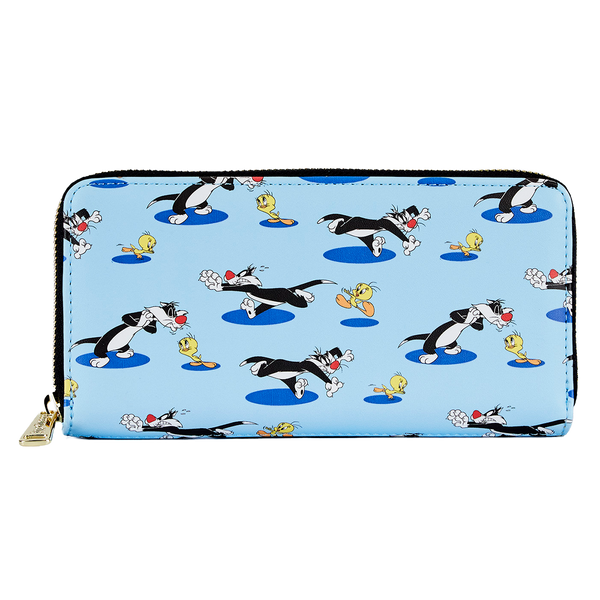 Loungefly Tweety and Sylvester AOP Zip Wallet - Looney Tunes