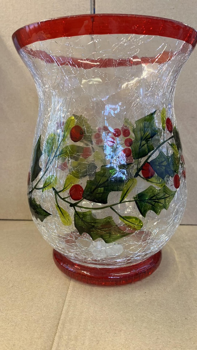 Wax Lyrical Hurricane Garland Crackle Glass