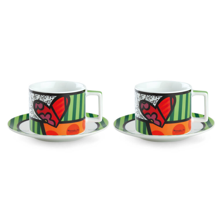 Set 2 Cups with saucers Britto Heart ML.220