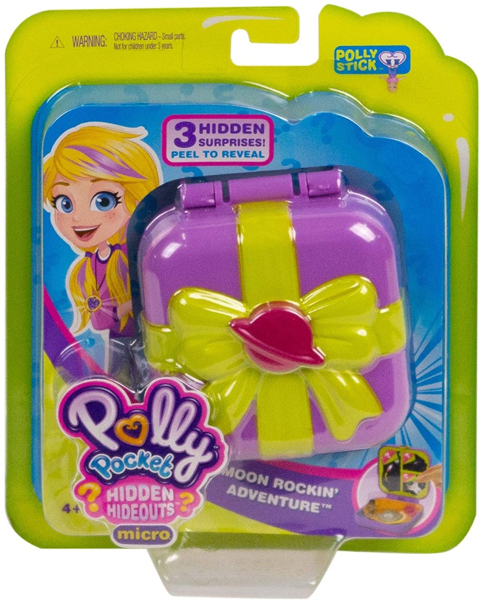 Polly Pocket Hidden Hideouts Moon Rockin’ Adventure Compact, Doll & Accessories - GDL84