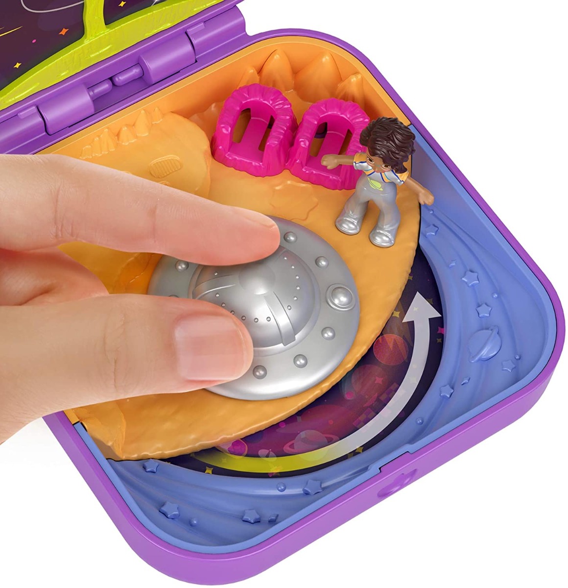 Polly Pocket Hidden Hideouts Moon Rockin’ Adventure Compact, Doll & Accessories - GDL84