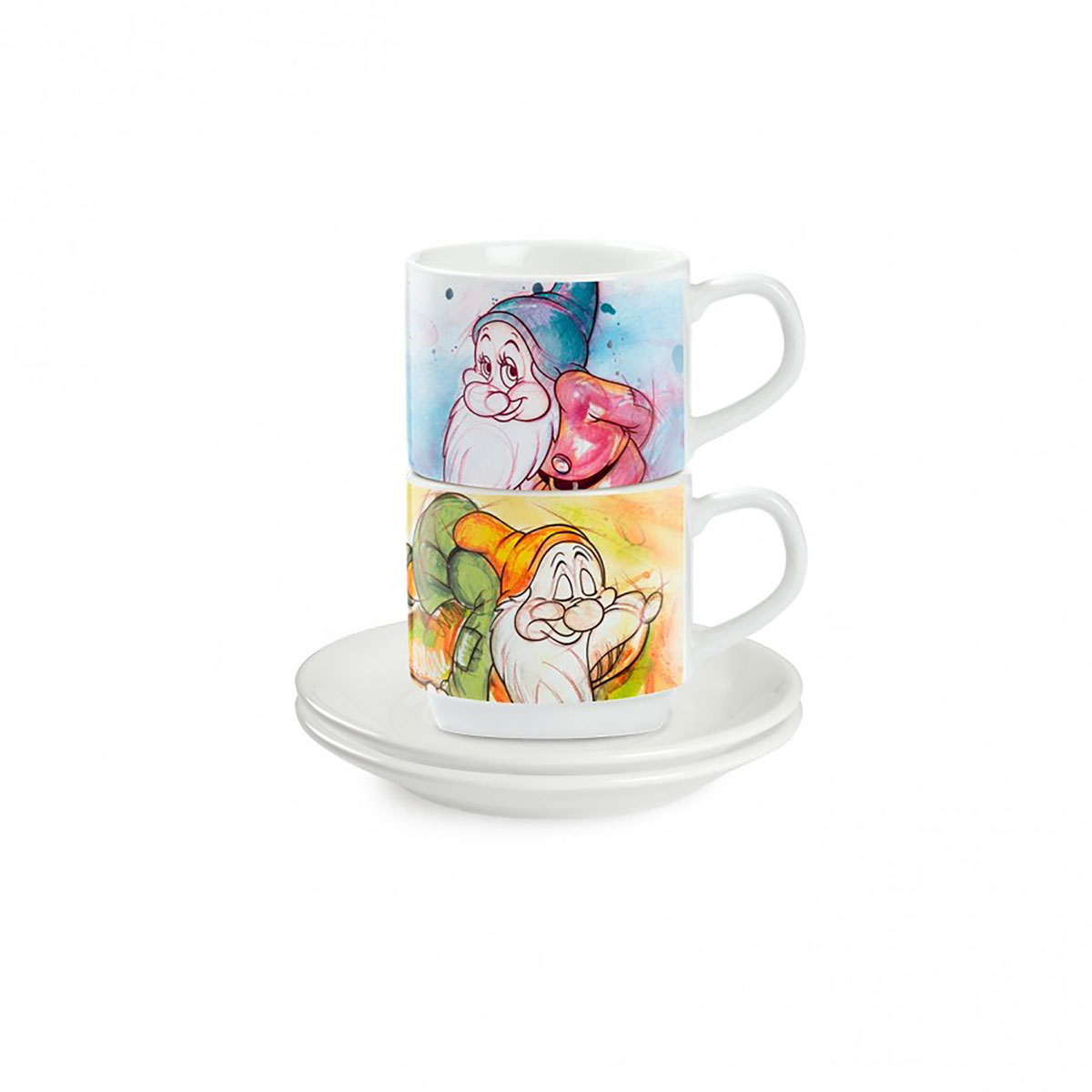 Set of 2 Stackable Cups Disney Bashful an Sleepy