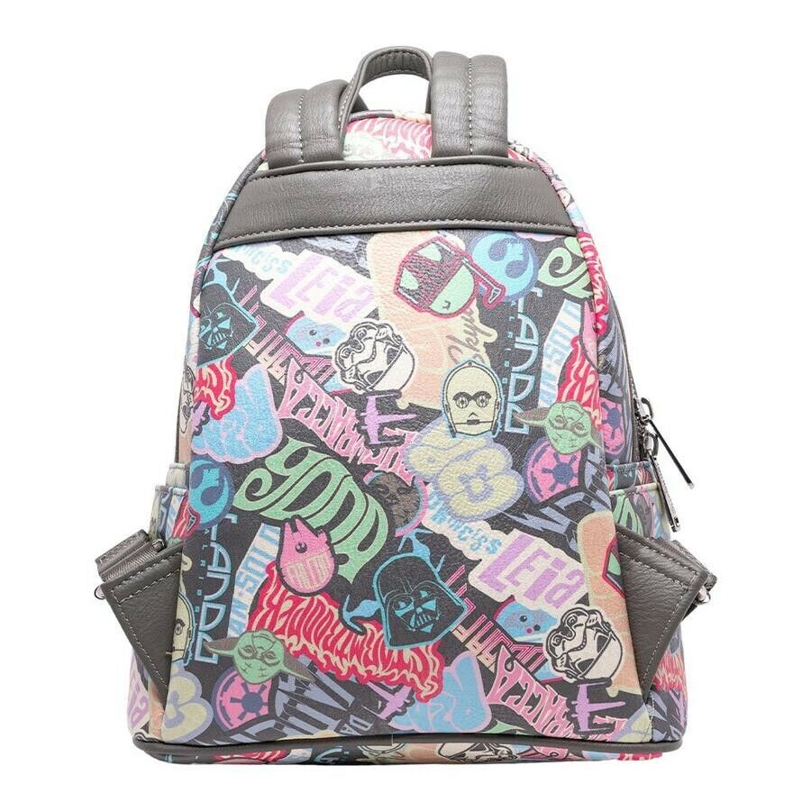 Loungefly Star Wars Pastel Graffiti Sticker Allover Print Backpack