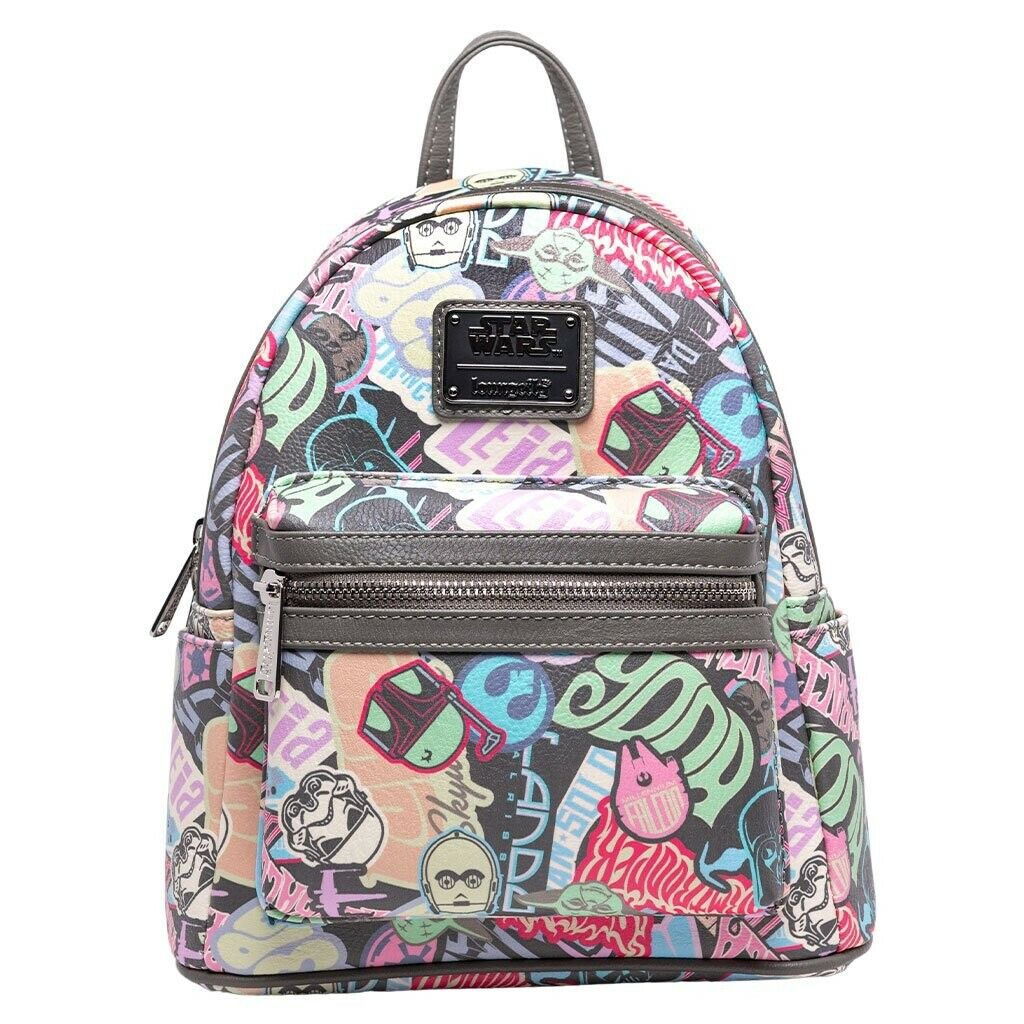 Loungefly Star Wars Pastel Graffiti Sticker Allover Print Backpack