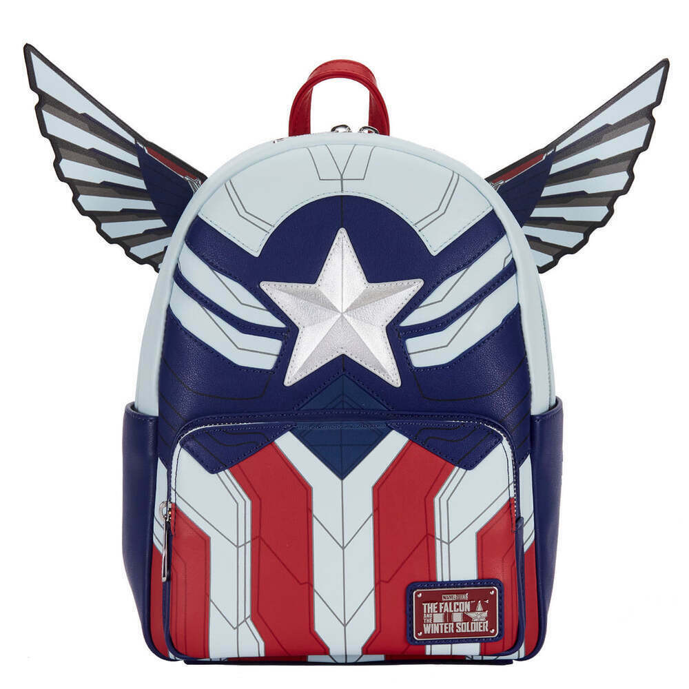 Loungefly: Marvel: Falcon Captain America Cosplay Mini Backpack