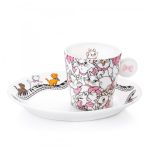 English Ladies Aristocrats Espresso Cup and Saucer