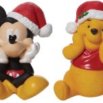 D56 Set of 2 Christmas Figurines - Mickey Mouse and Winnie the Pooh