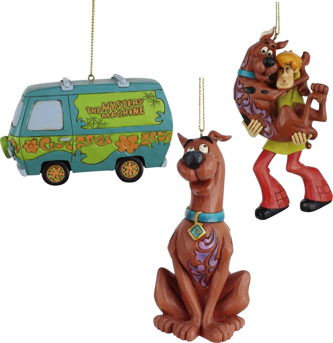 Set of 3 Jim Shore Scooby Hanging Ornaments