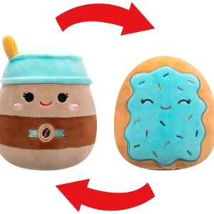 Squishmallows 13cm FlipAMallows Hautely To-Go Coffee and Erissa Toaster Pastry