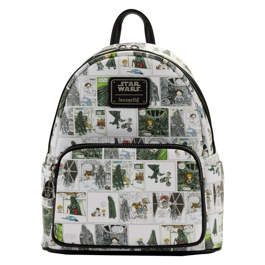 Loungefly Darth Vadar Comic Strip Mini Backpack Star Wars