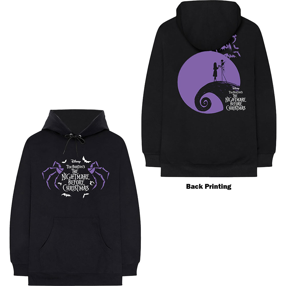 Disney Unisex Pullover Hoodie The Night Before Christmas Moonlight Back Print