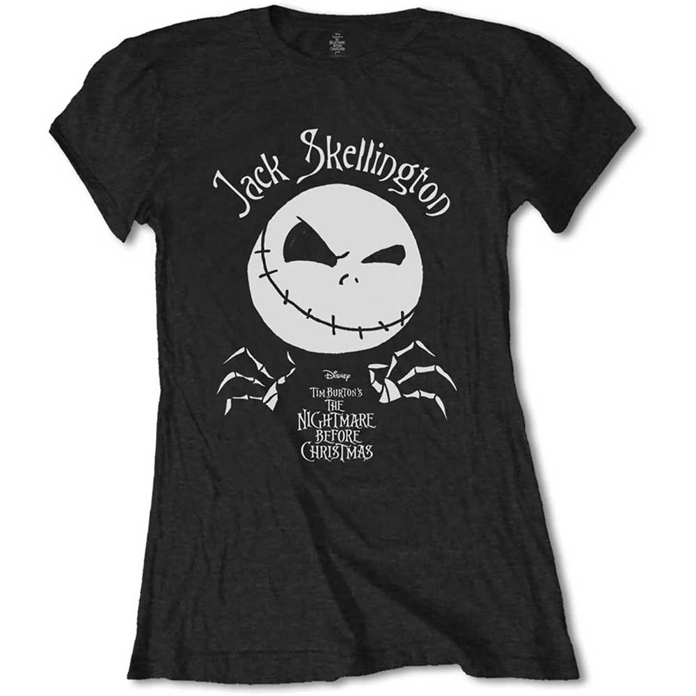 Disney Ladies T-Shirt The Nightmare Before Christmas Jack Head