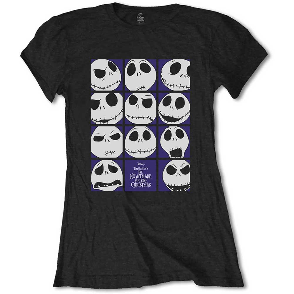 Disney Ladies T-Shirt The Nightmare Before Christmas Blockheads