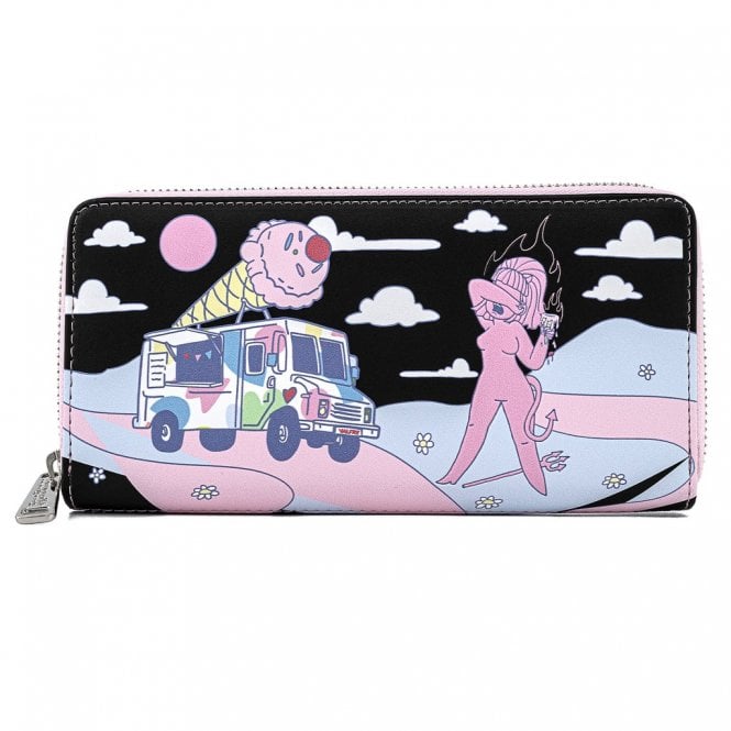 Loungefly Valfre Lucy Ice Cream Truck Zip Around Wallet