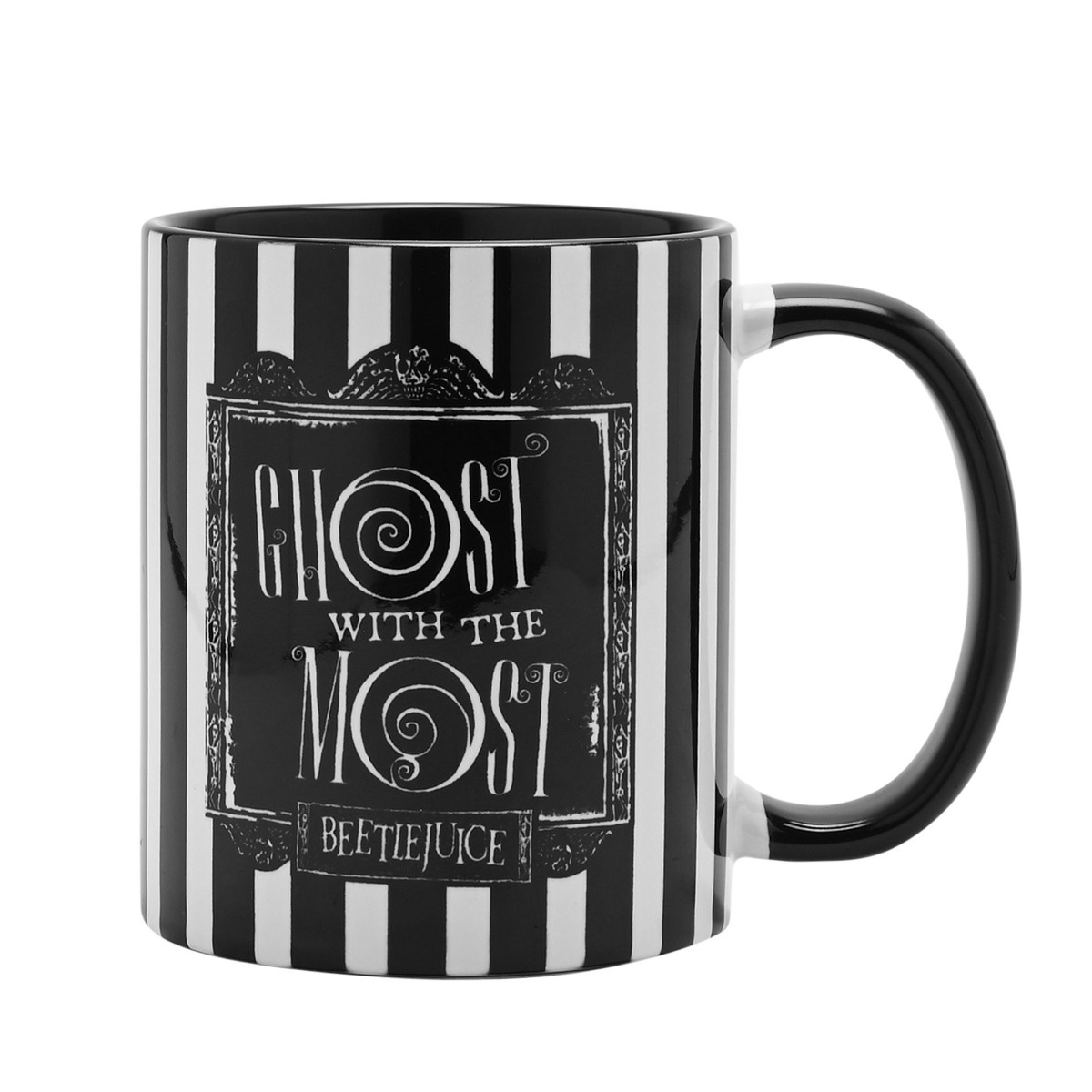 Warner Bros Beetlejuice Striped Mug - Ghost With The Most