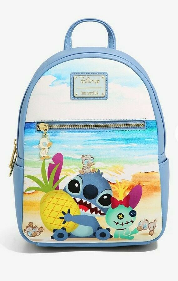 Loungefly Disney Lilo and Stitch Mini Backpack Bag Scrump Ducklings Pineapple