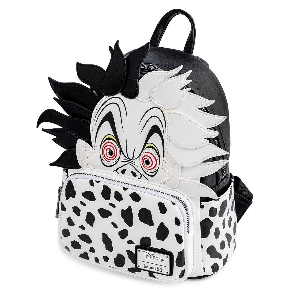 Loungefly Disney 101 Dalmatians Cruella de Vil Spots Cosplay Mini Backpack