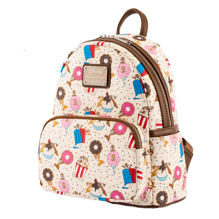 Loungefly Disney Chip and Dale Snackies AOP Mini Backpack