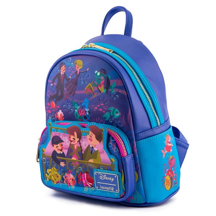 LOUNGEFLY  DISNEY BEDKNOBS AND BROOMSTICKS BEAUTIFUL  BRINY BALLROOM MINI BACKPACK