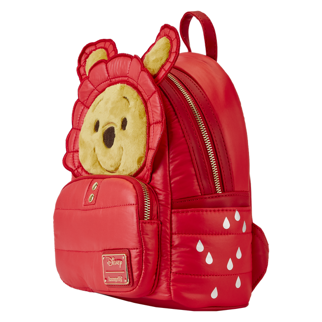 Loungefly Disney Winnie the Pooh Rainy Day Puffer Jacket Cosplay Mini Backpack