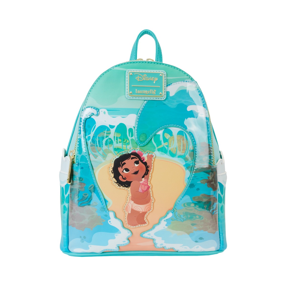 Loungefly Disney Young Moana Ocean Waves Glow Mini Backpack