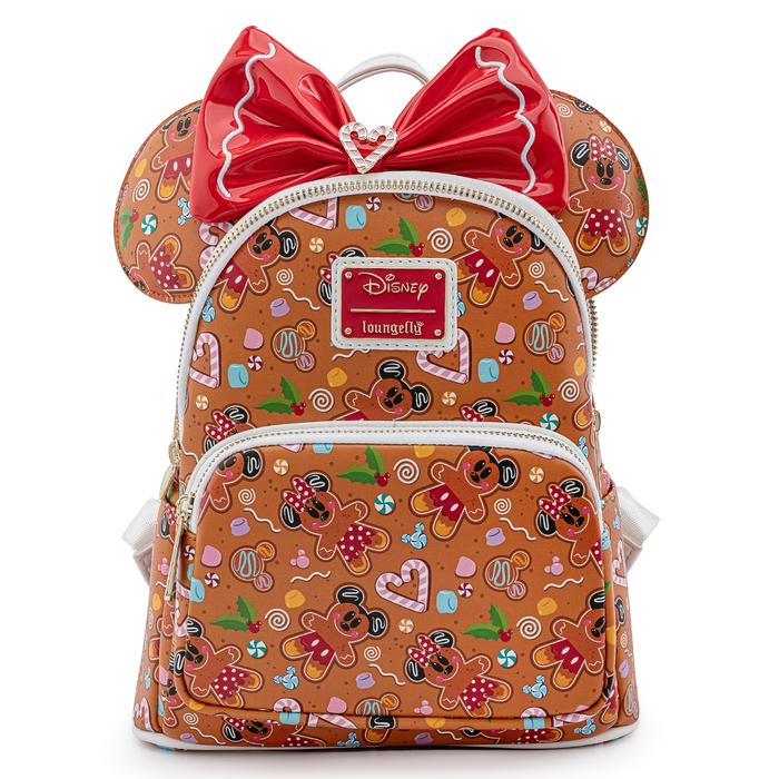 LOUNGEFLY DISNEY GINGER BREAD AOP MINI BACKPACK HEADBAND SET