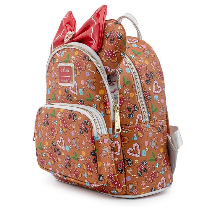 LOUNGEFLY DISNEY GINGER BREAD AOP MINI BACKPACK HEADBAND SET