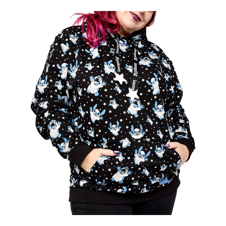 Loungefly Stitch Ghost Costume All-Over Print Unisex Hoodie