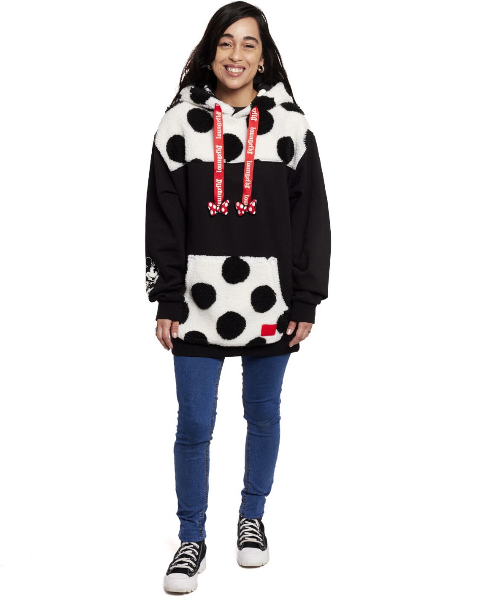 Loungefly Disney Minnie Mouse Rocks the Dots Classic Sherpa Unisex Hoodie