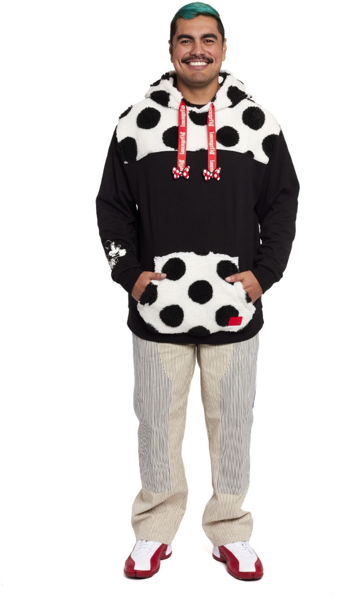 Loungefly Disney Minnie Mouse Rocks the Dots Classic Sherpa Unisex Hoodie