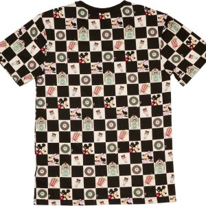 Loungefly Disney Mickey And Minnie Date Night Diner Checkered Unisex Tee