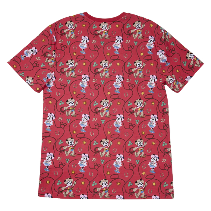 Loungefly Western Mickey and Minnie Lasso Unisex Tee Shirt - Disney