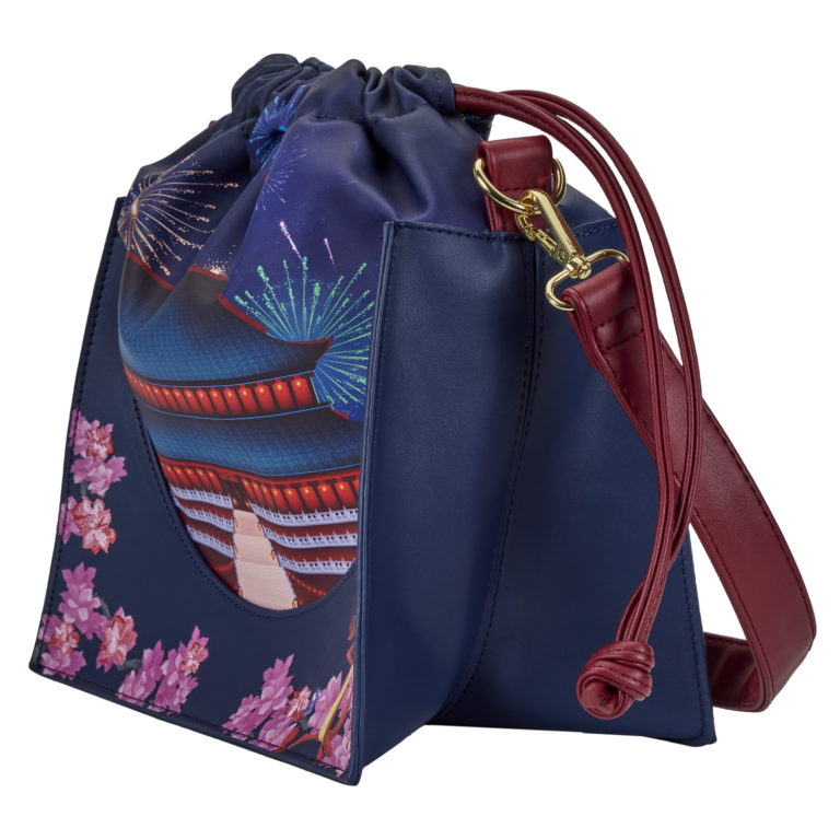 Loungefly Disney: Mulan Castle Cinch Sack Crossbody Bag