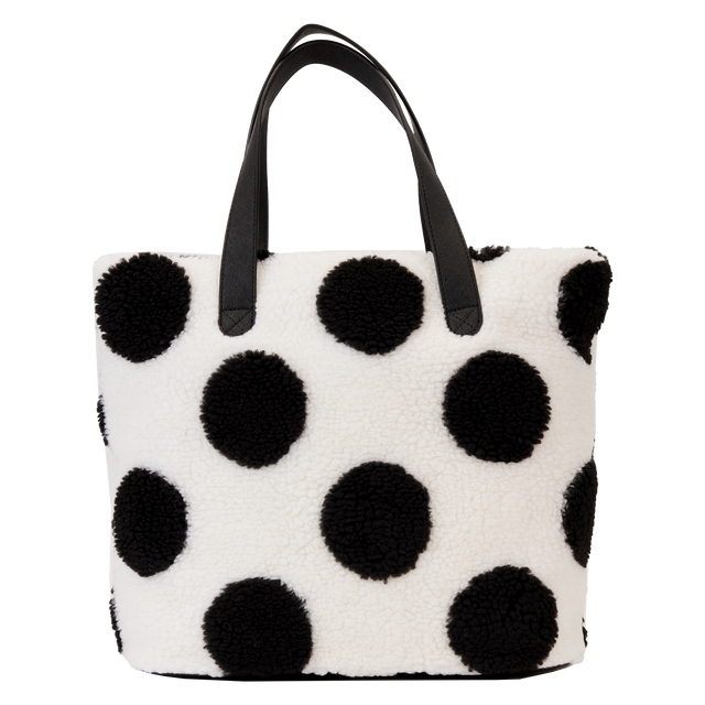 Loungefly Disney Minnie Mouse Rocks the Dots Classic Sherpa Tote Bag