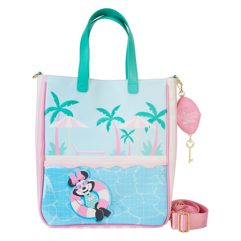 Disney Minnie Mouse Vacation Style Poolside Tote Bag with Coin Bag