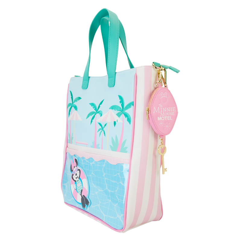 Disney Minnie Mouse Vacation Style Poolside Tote Bag with Coin Bag