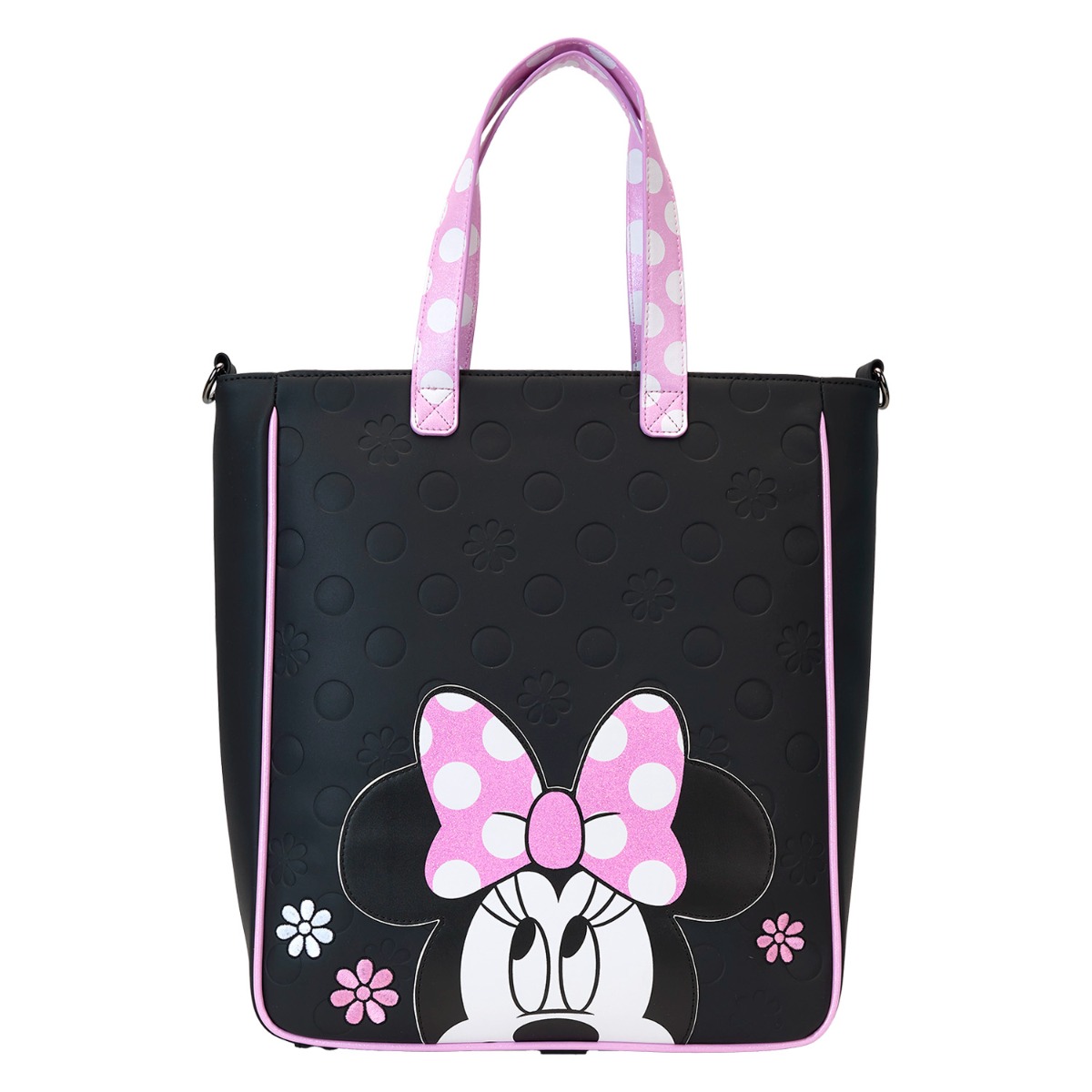 Loungefly Disney Minnie Floral Rock the Dots Tote with Coin Bag