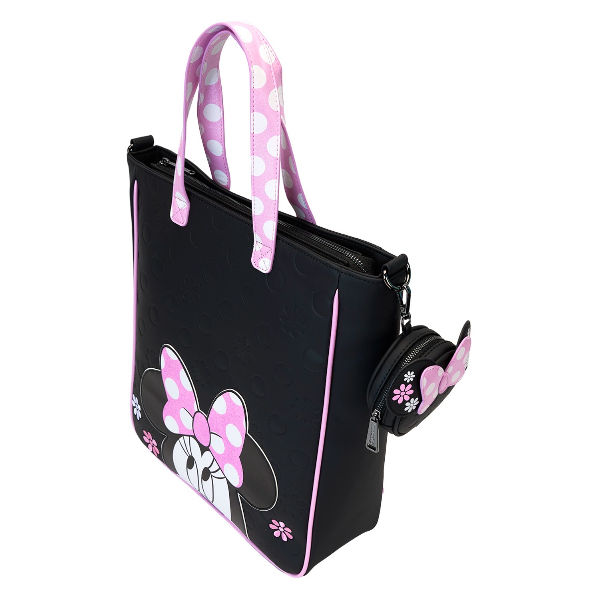 Loungefly Disney Minnie Floral Rock the Dots Tote with Coin Bag