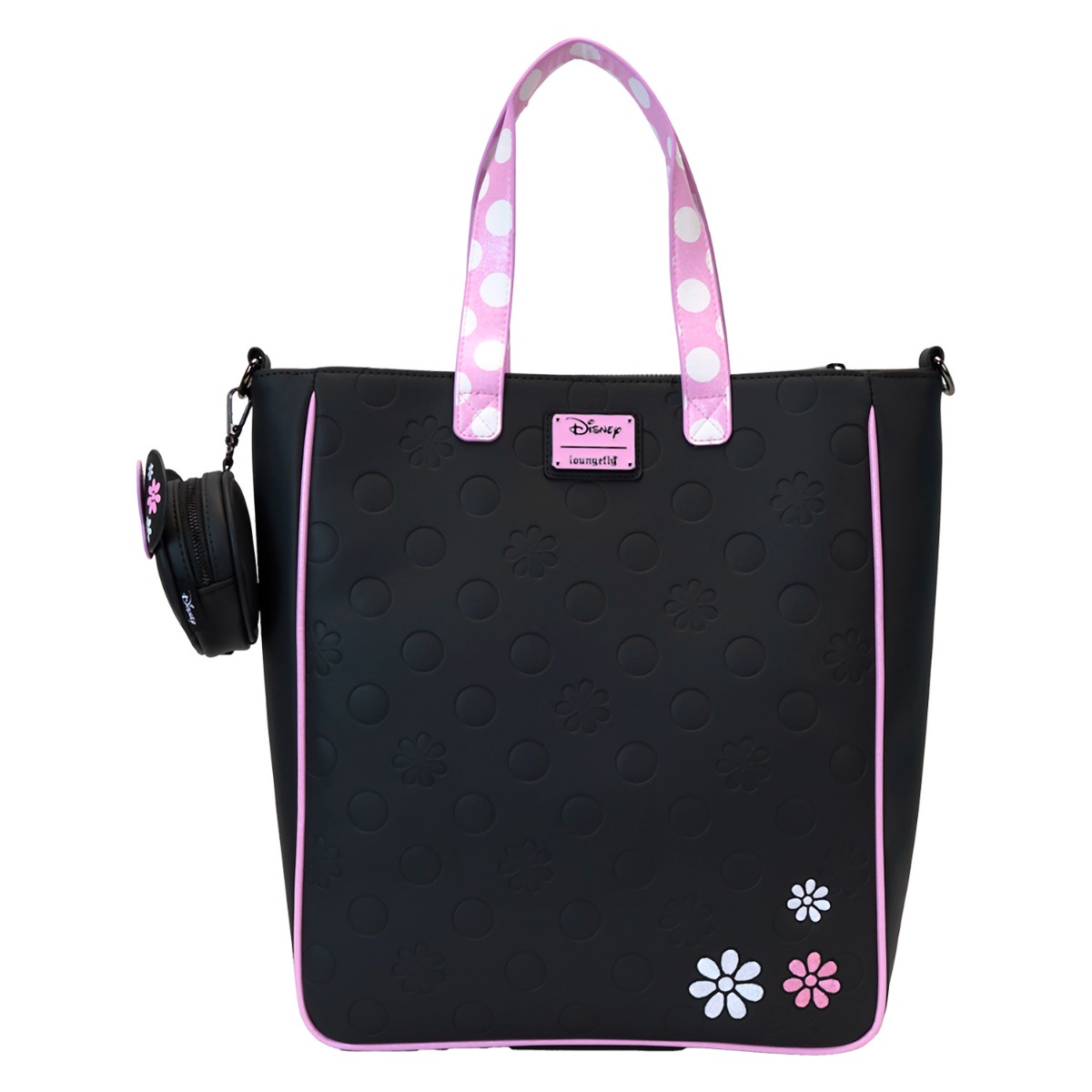 Loungefly Disney Minnie Floral Rock the Dots Tote with Coin Bag