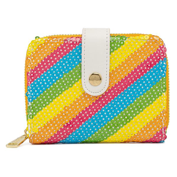 Loungefly Disney Sequin Rainbow Zip Around Wallet