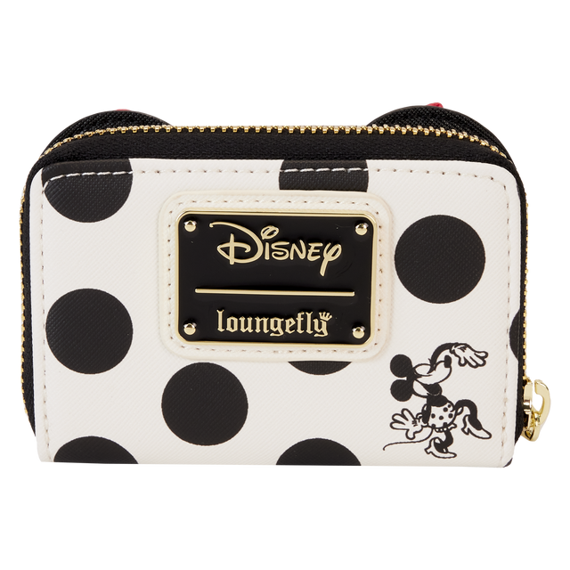 Loungefly Disney Minnie Mouse Rocks the Dots Classic Accordian Zip Around Wallet