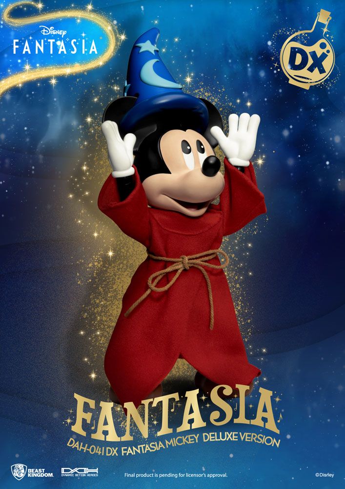 Beast Kingdom Disney Classic Dynamic 8ction Heroes Action Figure 1/9 Mickey Fantasia Deluxe Version 21 cm