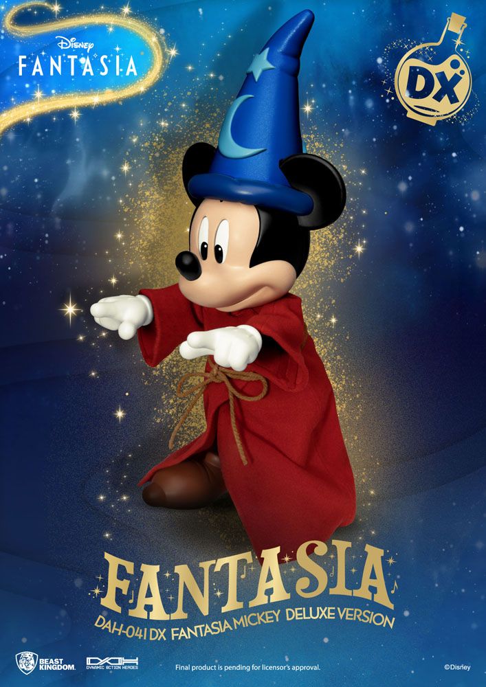 Beast Kingdom Disney Classic Dynamic 8ction Heroes Action Figure 1/9 Mickey Fantasia Deluxe Version 21 cm