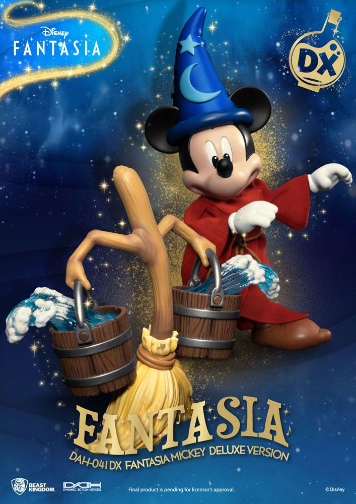 Beast Kingdom Disney Classic Dynamic 8ction Heroes Action Figure 1/9 Mickey Fantasia Deluxe Version 21 cm