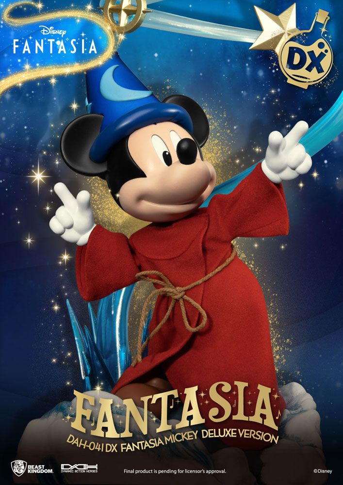 Beast Kingdom Disney Classic Dynamic 8ction Heroes Action Figure 1/9 Mickey Fantasia Deluxe Version 21 cm