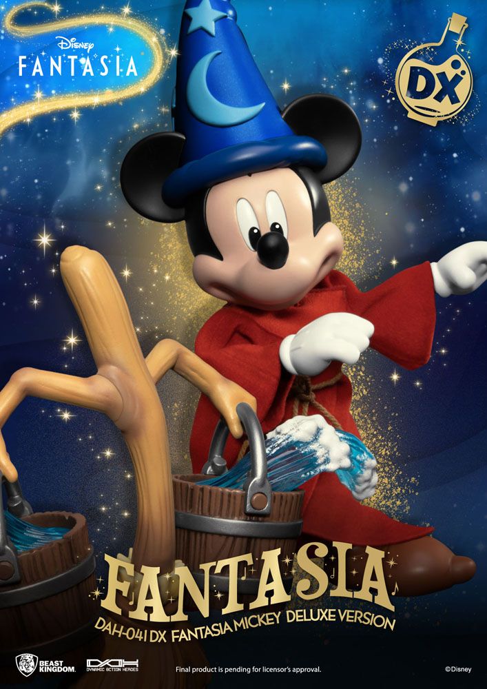 Beast Kingdom Disney Classic Dynamic 8ction Heroes Action Figure 1/9 Mickey Fantasia Deluxe Version 21 cm