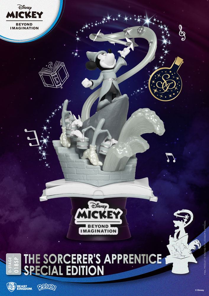 Beast Kingdom Mickey Beyond Imagination D-Stage PVC Diorama The Sorcerer's Apprentice Special Edition 15 cm