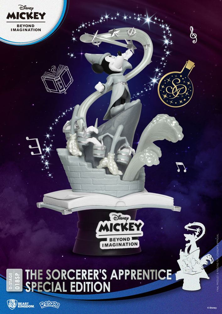 Beast Kingdom Mickey Beyond Imagination D-Stage PVC Diorama The Sorcerer's Apprentice Special Edition 15 cm